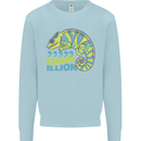 Comma Chameleon Funny Lizard Kids Sweatshirt Jumper Light Blue