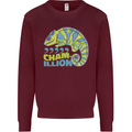 Comma Chameleon Funny Lizard Kids Sweatshirt Jumper Maroon