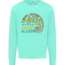 Comma Chameleon Funny Lizard Kids Sweatshirt Jumper Peppermint