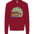 Comma Chameleon Funny Lizard Kids Sweatshirt Jumper Red