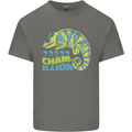 Comma Chameleon Funny Lizard Kids T-Shirt Childrens Charcoal
