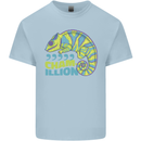 Comma Chameleon Funny Lizard Kids T-Shirt Childrens Light Blue
