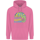 Comma Chameleon Funny Lizard Mens 80% Cotton Hoodie Azelea