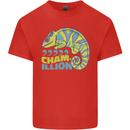 Comma Chameleon Funny Lizard Mens Cotton T-Shirt Tee Top Red