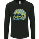 Comma Chameleon Funny Lizard Mens Long Sleeve T-Shirt Black