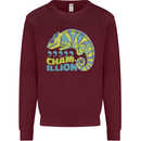 Comma Chameleon Funny Lizard Mens Sweatshirt Jumper Maroon