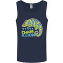 Comma Chameleon Funny Lizard Mens Vest Tank Top Navy Blue