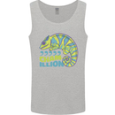 Comma Chameleon Funny Lizard Mens Vest Tank Top Sports Grey