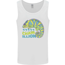 Comma Chameleon Funny Lizard Mens Vest Tank Top White