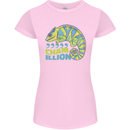 Comma Chameleon Funny Lizard Womens Petite Cut T-Shirt Light Pink