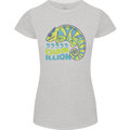 Comma Chameleon Funny Lizard Womens Petite Cut T-Shirt Sports Grey