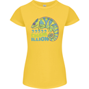 Comma Chameleon Funny Lizard Womens Petite Cut T-Shirt Yellow