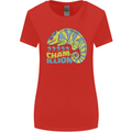 Comma Chameleon Funny Lizard Womens Wider Cut T-Shirt Red
