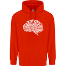 Common Sense Brain Funny Sarcasm Slogan Childrens Kids Hoodie Bright Red
