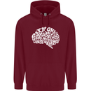Common Sense Brain Funny Sarcasm Slogan Childrens Kids Hoodie Maroon