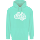 Common Sense Brain Funny Sarcasm Slogan Childrens Kids Hoodie Peppermint