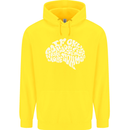 Common Sense Brain Funny Sarcasm Slogan Childrens Kids Hoodie Yellow