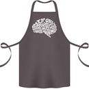 Common Sense Brain Funny Sarcasm Slogan Cotton Apron 100% Organic Dark Grey