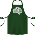 Common Sense Brain Funny Sarcasm Slogan Cotton Apron 100% Organic Forest Green