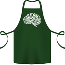 Common Sense Brain Funny Sarcasm Slogan Cotton Apron 100% Organic Forest Green