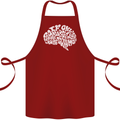 Common Sense Brain Funny Sarcasm Slogan Cotton Apron 100% Organic Maroon
