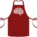 Common Sense Brain Funny Sarcasm Slogan Cotton Apron 100% Organic Maroon
