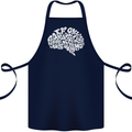 Common Sense Brain Funny Sarcasm Slogan Cotton Apron 100% Organic Navy Blue