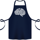 Common Sense Brain Funny Sarcasm Slogan Cotton Apron 100% Organic Navy Blue