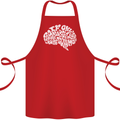 Common Sense Brain Funny Sarcasm Slogan Cotton Apron 100% Organic Red