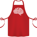 Common Sense Brain Funny Sarcasm Slogan Cotton Apron 100% Organic Red