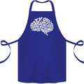 Common Sense Brain Funny Sarcasm Slogan Cotton Apron 100% Organic Royal Blue