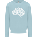Common Sense Brain Funny Sarcasm Slogan Kids Sweatshirt Jumper Light Blue