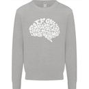 Common Sense Brain Funny Sarcasm Slogan Kids Sweatshirt Jumper Sports Grey