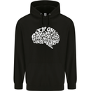 Common Sense Brain Funny Sarcasm Slogan Mens 80% Cotton Hoodie Black