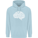 Common Sense Brain Funny Sarcasm Slogan Mens 80% Cotton Hoodie Light Blue