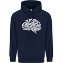 Common Sense Brain Funny Sarcasm Slogan Mens 80% Cotton Hoodie Navy Blue