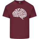 Common Sense Brain Funny Sarcasm Slogan Mens Cotton T-Shirt Tee Top Maroon