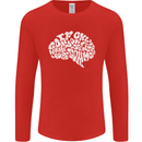 Common Sense Brain Funny Sarcasm Slogan Mens Long Sleeve T-Shirt Red