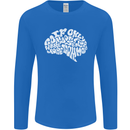 Common Sense Brain Funny Sarcasm Slogan Mens Long Sleeve T-Shirt Royal Blue