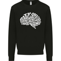 Common Sense Brain Funny Sarcasm Slogan Mens Sweatshirt Jumper Black