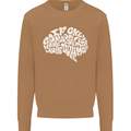 Common Sense Brain Funny Sarcasm Slogan Mens Sweatshirt Jumper Caramel Latte