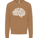 Common Sense Brain Funny Sarcasm Slogan Mens Sweatshirt Jumper Caramel Latte