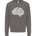 Common Sense Brain Funny Sarcasm Slogan Mens Sweatshirt Jumper Charcoal