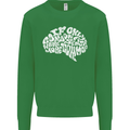 Common Sense Brain Funny Sarcasm Slogan Mens Sweatshirt Jumper Irish Green