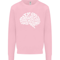 Common Sense Brain Funny Sarcasm Slogan Mens Sweatshirt Jumper Light Pink