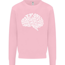Common Sense Brain Funny Sarcasm Slogan Mens Sweatshirt Jumper Light Pink