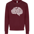 Common Sense Brain Funny Sarcasm Slogan Mens Sweatshirt Jumper Maroon