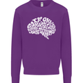 Common Sense Brain Funny Sarcasm Slogan Mens Sweatshirt Jumper Purple