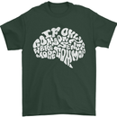 Common Sense Brain Funny Sarcasm Slogan Mens T-Shirt Cotton Gildan Forest Green