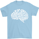 Common Sense Brain Funny Sarcasm Slogan Mens T-Shirt Cotton Gildan Light Blue